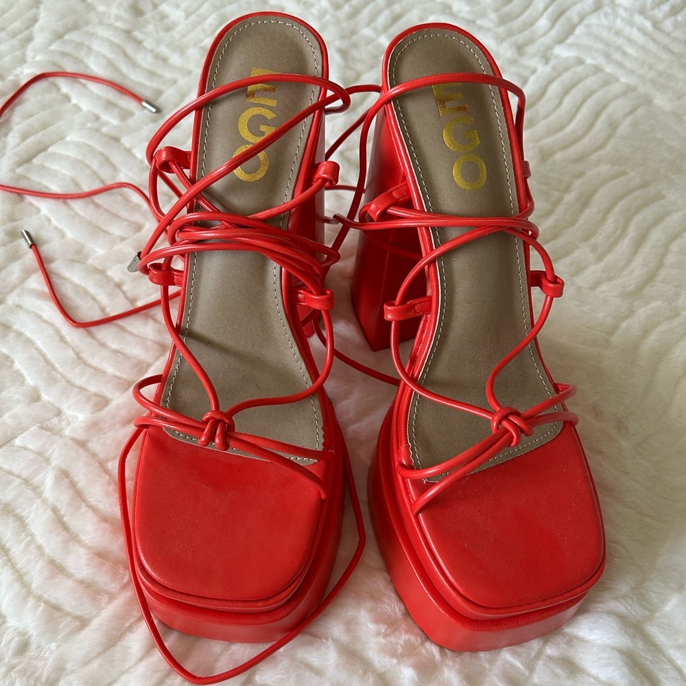 Red platform heel